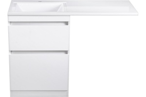 Тумба с раковиной Style Line Даллас 120 Люкс Plus напольная, белая