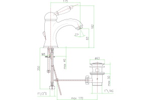 Смеситель для раковины Fiore  хром (83CR5221) - 2