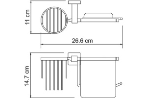 Держатель туалетной бумаги Wasserkraft Lippe K-6559 с держателем освежителя воздуха - 3