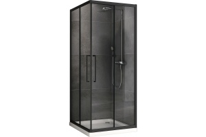 Душевой уголок ABBER Schwarzer Diamant 100х100 профиль черный (AG02100BH)