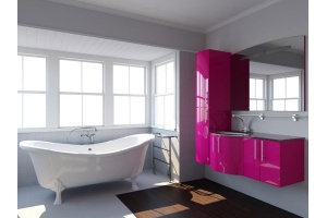 Ванна из искусственного камня Фэма Габриэлла 2 белая, ножки хром - 3