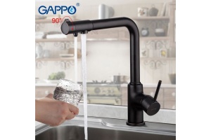 Смеситель для кухни Gappo черный матовый