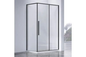 Душевой уголок Vincea Slim-N 110х90 профиль черный стекло прозрачное