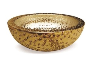 Раковина накладная CeramaLux NC 41 см золото (J2049)