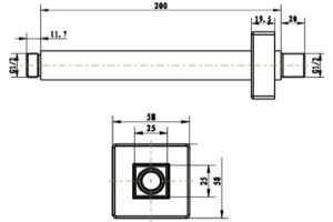 Кронштейн для верхнего душа Villeroy&Boch хром - 2