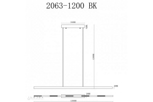 Подвесной светильник iLedex Vision 2063-1200 BK - 3