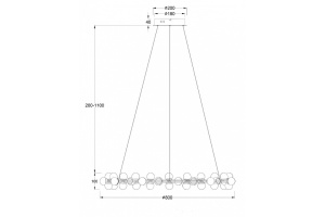 Подвесная люстра Maytoni Tessara MOD081PL-L60G3K - 3