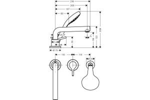Смеситель Hansgrohe Talis E 72417000 на борт ванны - 2