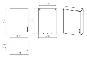 Шкаф Misty Купер 50 левый белый глянцевый - 3