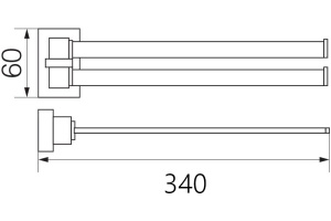 Полотенцедержатель Veragio Ramba VR.RMB-4924.CR хром - 2