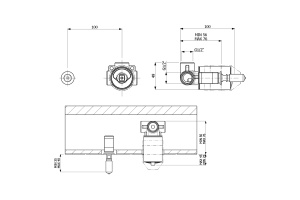 Скрытая часть для смесителя Villeroy&Boch Dawn хром - 2
