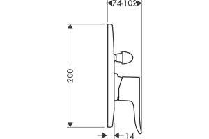 Смеситель Hansgrohe Metris 31484000 для ванны с душем - 2
