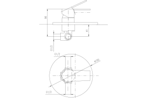 Смеситель для душа Rav Slezak Colorado черный матовый - хром - 2
