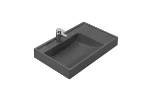 Раковина мебельная Aquaton Рейн 80 серый матовый