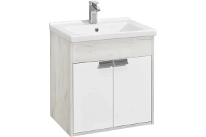 Комплект мебели Aquaton Флай 60 белый-светлое дерево - 3