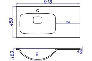 Мебельная раковина Aqwella 5 stars Malaga 90 L - 2