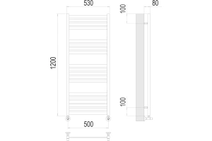 Водяной полотенцесушитель Terminus Тоскана П19 500x1200 Хром - 2
