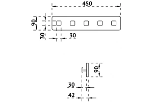 Вешалка для полотенец Abber Stein 45 черная матовая - 2