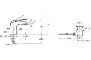 Смеситель для биде Jacob Delafon Avid никель - 2
