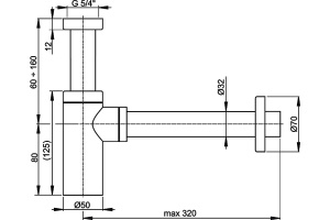 Сифон для раковины AlcaPlast A400 - 3