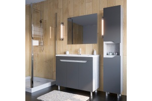 Шкаф-пенал Stella Polar Абигель 35 серый - 2