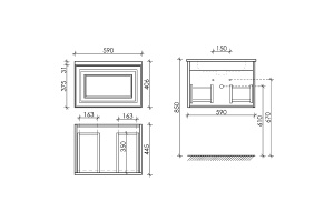 Тумба под раковину Sancos Very 59х40 белая - 3