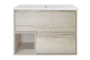 Тумба с раковиной Misty Дунай 75 светлое дерево