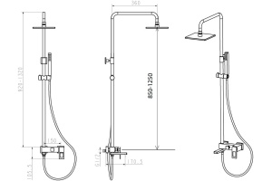 Душевая стойка Boheme Q 148-BG - 2