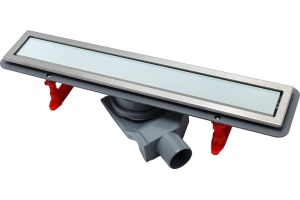 Душевой лоток Pestan Confluo Premium Line 450 белое стекло/сталь