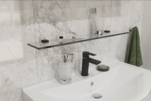 Полка STWORKI Glass Shelf 70 полкодержатели черные - 3