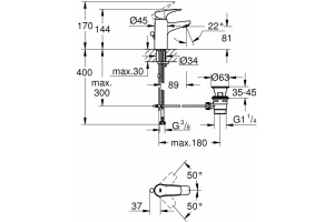 Смеситель для раковины Grohe BauFlow (23751000) - 2