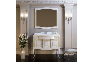 Тумба для комплекта Opadiris Лаура 100 белая с патиной - 2