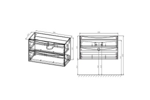 Комплект мебели Vincea Mia 100 серый - 2
