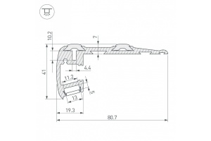 Профиль Arlight STEP-2000 ANOD 014548 - 2