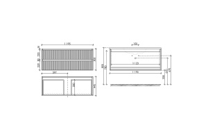 Тумба под раковину Sancos Snob R 120 темно-бежевая - 3