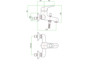 Смеситель для ванны Fiore  хром (37CR1000) - 2