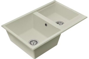 Мойка кухонная AQUATON Делия 78 DBL жемчуг - 2