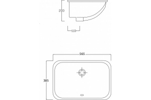 Встраиваемая раковина ArtCeram Nettuno 55 см (NTL001 01;00) - 3