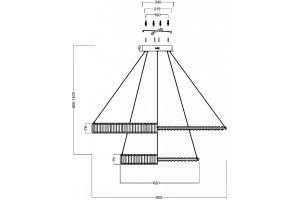Подвесной светильник Maytoni Krone P097PL-L90G4K - 2