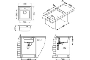Мойка кухонная Alveus Atrox Granital 20 arctic - 3