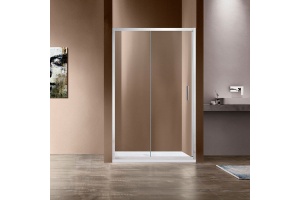 Душевая дверь в нишу Vincea Garda VDS-1G140CL 140 см, профиль хром, стекло прозрачное