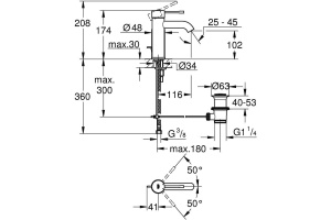 Смеситель Grohe Essence New 23589GL1 для раковины - 3