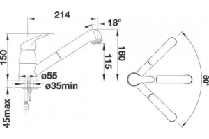 Смеситель для кухонной мойки Blanco Daras белый (524193) - 3