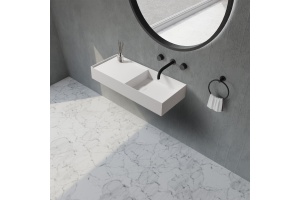 Раковина подвесная Abber Stein 80х36 белый матовый - 2