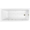 Ванна акриловая WHITECROSS Wave Slim Relax 180x80 с гидромассажем белый - бронза 0111.180080.100.RELAX.BR - 0