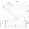 Ванна акриловая Royal Bath Alpine De Luxe 160x100 R с гидромассажем белый RB819101DL-R - 1