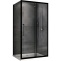 Душевой уголок Abber Schwarzer Diamant 150х85 черный стекло прозрачное AG30150BH-S85B - 0