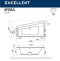 Акриловая ванна Excellent Sfera 170х100 левая белая с гидромассажем WAEX.SFL17.LINE.CR - 1