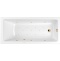Ванна акриловая WHITECROSS Wave Slim Relax 160x70 с гидромассажем белый - золото 0111.160070.100.RELAX.GL - 0