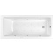 Ванна акриловая WHITECROSS Wave Slim Relax 160x80 с гидромассажем белый - хром 0111.160080.100.RELAX.CR - 0